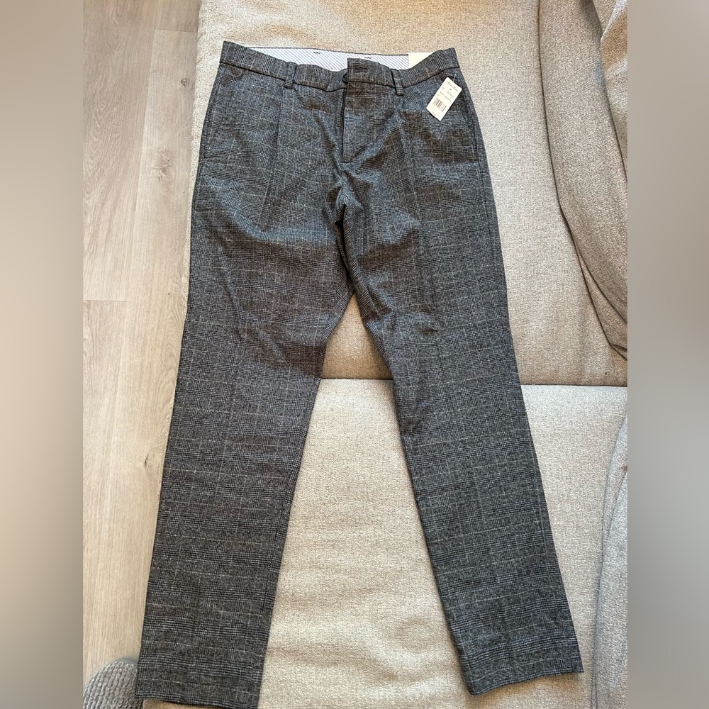 Brooks Brothers Black and Gray Checkered Pants